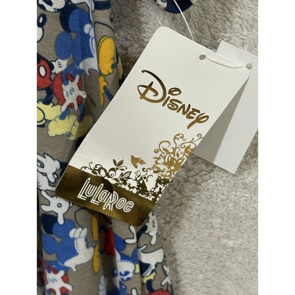 NWT Lularoe Disney Carly Dress Mickey Mouse Gray Small Hi-Low Pocket - Picture 5 of 10